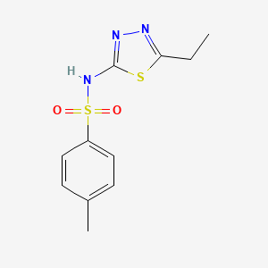 molecular formula C11H13N3O2S2 B5692140 N-(5-ethyl-1,3,4-thiadiazol-2-yl)-4-methylbenzenesulfonamide 