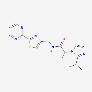 2-(2-isopropyl-1H-imidazol-1-yl)-N-{[2-(2-pyrimidinyl)-1,3-thiazol-4-yl]methyl}propanamide