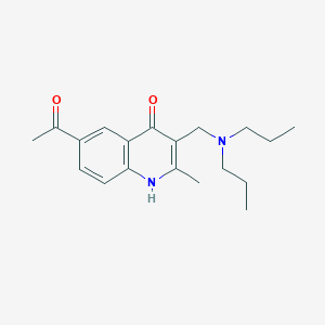 molecular formula C19H26N2O2 B5692148 1-{3-[(dipropylamino)methyl]-4-hydroxy-2-methyl-6-quinolinyl}ethanone 