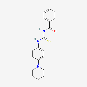 molecular formula C19H21N3OS B5692149 N-({[4-(1-piperidinyl)phenyl]amino}carbonothioyl)benzamide 