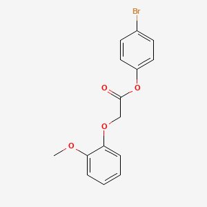 molecular formula C15H13BrO4 B5692156 4-bromophenyl (2-methoxyphenoxy)acetate 