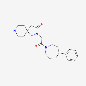 molecular formula C23H33N3O2 B5692164 8-methyl-2-[2-oxo-2-(4-phenylazepan-1-yl)ethyl]-2,8-diazaspiro[4.5]decan-3-one 