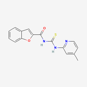 molecular formula C16H13N3O2S B5692166 N-{[(4-methyl-2-pyridinyl)amino]carbonothioyl}-1-benzofuran-2-carboxamide 