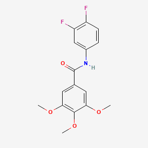 molecular formula C16H15F2NO4 B5692211 N-(3,4-difluorophenyl)-3,4,5-trimethoxybenzamide 