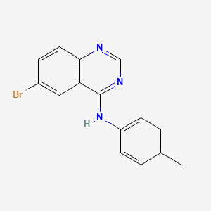 molecular formula C15H12BrN3 B5692219 6-bromo-N-(4-methylphenyl)-4-quinazolinamine 