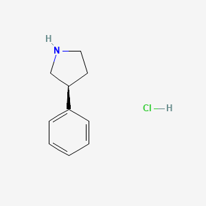 molecular formula C10H14ClN B569222 (s)-3-Phenylpyrrolidine hydrochloride CAS No. 1094670-20-8
