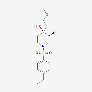 molecular formula C17H27NO4S B5692222 (3R*,4R*)-1-[(4-ethylphenyl)sulfonyl]-4-(2-methoxyethyl)-3-methyl-4-piperidinol 
