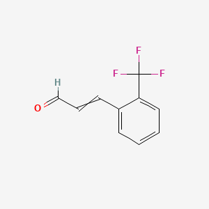 molecular formula C10H7F3O B569224 3-[2-(Trifluoromethyl)phenyl]prop-2-enal CAS No. 123486-66-8
