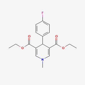 molecular formula C18H20FNO4 B5692257 diethyl 4-(4-fluorophenyl)-1-methyl-1,4-dihydro-3,5-pyridinedicarboxylate 