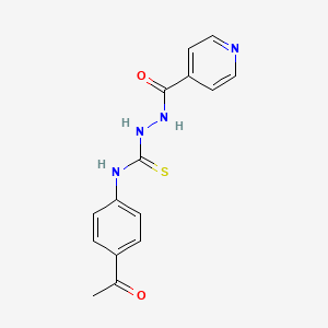 molecular formula C15H14N4O2S B5692291 N-(4-acetylphenyl)-2-isonicotinoylhydrazinecarbothioamide 