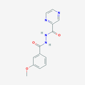 molecular formula C13H12N4O3 B5692295 N'-(3-methoxybenzoyl)-2-pyrazinecarbohydrazide 