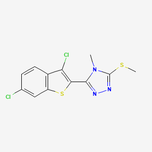 molecular formula C12H9Cl2N3S2 B5692302 3-(3,6-dichloro-1-benzothien-2-yl)-4-methyl-5-(methylthio)-4H-1,2,4-triazole 