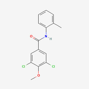 molecular formula C15H13Cl2NO2 B5692326 3,5-dichloro-4-methoxy-N-(2-methylphenyl)benzamide 