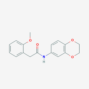 molecular formula C17H17NO4 B5692342 N-(2,3-dihydro-1,4-benzodioxin-6-yl)-2-(2-methoxyphenyl)acetamide 