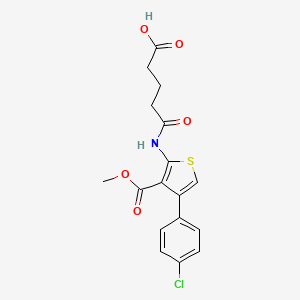 molecular formula C17H16ClNO5S B5692371 5-{[4-(4-chlorophenyl)-3-(methoxycarbonyl)-2-thienyl]amino}-5-oxopentanoic acid 