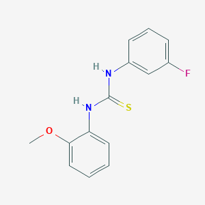 molecular formula C14H13FN2OS B5692408 N-(3-fluorophenyl)-N'-(2-methoxyphenyl)thiourea 