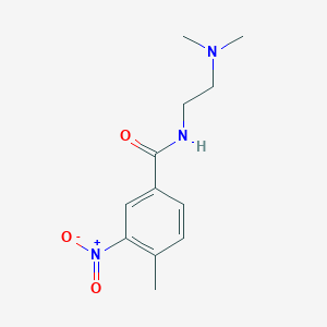molecular formula C12H17N3O3 B5692414 N-[2-(dimethylamino)ethyl]-4-methyl-3-nitrobenzamide 