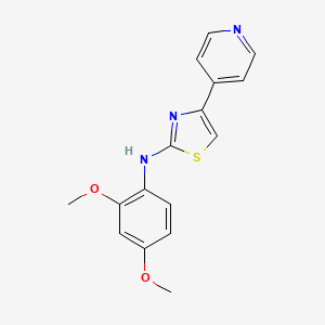 molecular formula C16H15N3O2S B5692421 N-(2,4-dimethoxyphenyl)-4-(4-pyridinyl)-1,3-thiazol-2-amine 