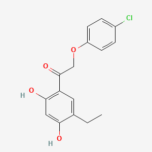 molecular formula C16H15ClO4 B5692429 2-(4-chlorophenoxy)-1-(5-ethyl-2,4-dihydroxyphenyl)ethanone 