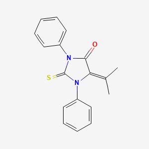 molecular formula C18H16N2OS B5692442 5-(1-methylethylidene)-1,3-diphenyl-2-thioxo-4-imidazolidinone 