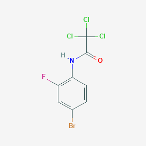 molecular formula C8H4BrCl3FNO B5692480 N-(4-bromo-2-fluorophenyl)-2,2,2-trichloroacetamide CAS No. 349612-21-1