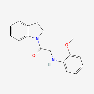 molecular formula C17H18N2O2 B5692530 N-[2-(2,3-dihydro-1H-indol-1-yl)-2-oxoethyl]-2-methoxyaniline 