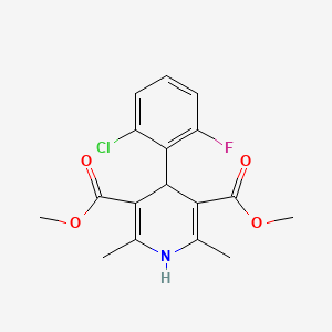 molecular formula C17H17ClFNO4 B5692537 dimethyl 4-(2-chloro-6-fluorophenyl)-2,6-dimethyl-1,4-dihydro-3,5-pyridinedicarboxylate 