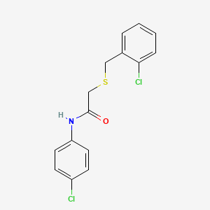 molecular formula C15H13Cl2NOS B5692540 2-[(2-chlorobenzyl)thio]-N-(4-chlorophenyl)acetamide 