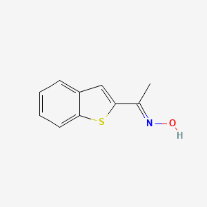 molecular formula C10H9NOS B569255 (Z)-1-(Benzo[b]thiophen-2-yl)acetaldehyde oxime CAS No. 118564-88-8