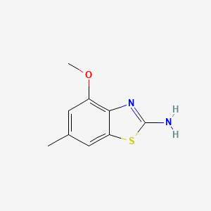 molecular formula C9H10N2OS B569258 2-Benzothiazolamine, 4-methoxy-6-methyl- CAS No. 119282-92-7