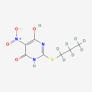 molecular formula C7H9N3O4S B569260 S-Propyl-5-nitro-2-thiobarbituric-d7 Acid CAS No. 1265919-34-3