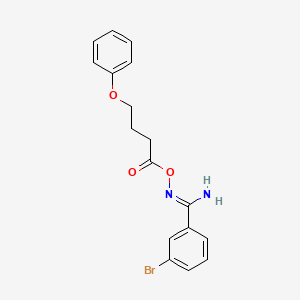 3-bromo-N'-[(4-phenoxybutanoyl)oxy]benzenecarboximidamide