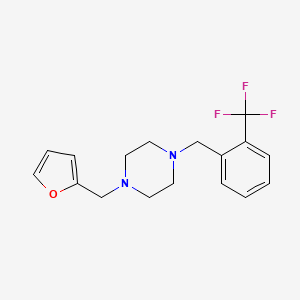 molecular formula C17H19F3N2O B5692622 1-(2-furylmethyl)-4-[2-(trifluoromethyl)benzyl]piperazine 