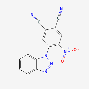 molecular formula C14H6N6O2 B5692695 4-(1H-1,2,3-benzotriazol-1-yl)-5-nitrophthalonitrile 
