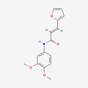 molecular formula C15H15NO4 B5692708 N-(3,4-dimethoxyphenyl)-3-(2-furyl)acrylamide 
