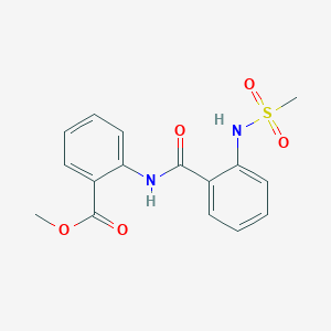 molecular formula C16H16N2O5S B5692716 methyl 2-({2-[(methylsulfonyl)amino]benzoyl}amino)benzoate 
