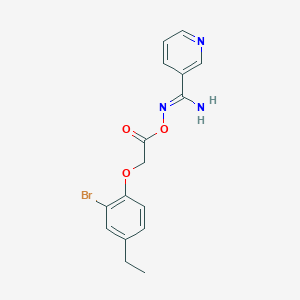 molecular formula C16H16BrN3O3 B5692720 N'-{[2-(2-bromo-4-ethylphenoxy)acetyl]oxy}-3-pyridinecarboximidamide 