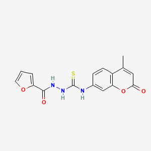 molecular formula C16H13N3O4S B5692737 2-(2-furoyl)-N-(4-methyl-2-oxo-2H-chromen-7-yl)hydrazinecarbothioamide 
