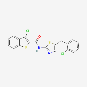 molecular formula C19H12Cl2N2OS2 B5692756 3-chloro-N-[5-(2-chlorobenzyl)-1,3-thiazol-2-yl]-1-benzothiophene-2-carboxamide 
