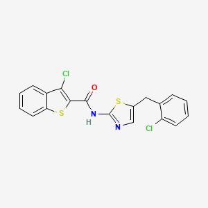 3-chloro-N-[5-(2-chlorobenzyl)-1,3-thiazol-2-yl]-1-benzothiophene-2-carboxamide