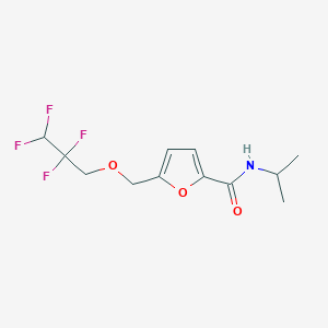 molecular formula C12H15F4NO3 B5692809 N-isopropyl-5-[(2,2,3,3-tetrafluoropropoxy)methyl]-2-furamide 