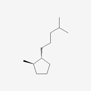 molecular formula C12H24 B569281 (1R,2S)-1-methyl-2-(4-methylpentyl)cyclopentane CAS No. 66553-50-2