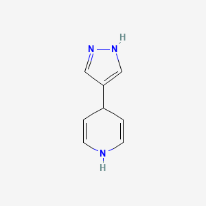 molecular formula C8H9N3 B569282 4-(1H-Pyrazol-4-yl)-1,4-dihydropyridine CAS No. 112758-41-5