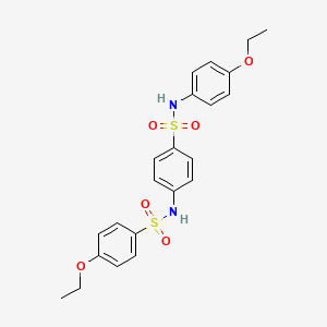 molecular formula C22H24N2O6S2 B5692822 4-ethoxy-N-(4-{[(4-ethoxyphenyl)amino]sulfonyl}phenyl)benzenesulfonamide 