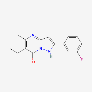 molecular formula C15H14FN3O B5692840 6-ethyl-2-(3-fluorophenyl)-5-methylpyrazolo[1,5-a]pyrimidin-7-ol 