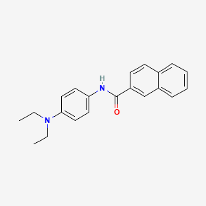 molecular formula C21H22N2O B5692842 N-[4-(diethylamino)phenyl]-2-naphthamide 
