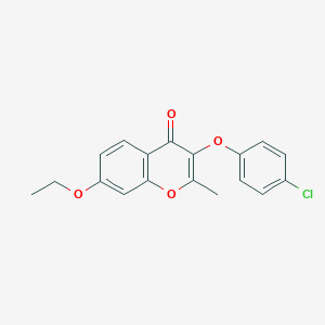 molecular formula C18H15ClO4 B5692868 3-(4-chlorophenoxy)-7-ethoxy-2-methyl-4H-chromen-4-one 