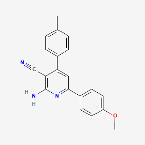 molecular formula C20H17N3O B5692870 2-amino-6-(4-methoxyphenyl)-4-(4-methylphenyl)nicotinonitrile CAS No. 400753-18-6