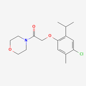 molecular formula C16H22ClNO3 B5692879 4-[(4-chloro-2-isopropyl-5-methylphenoxy)acetyl]morpholine 