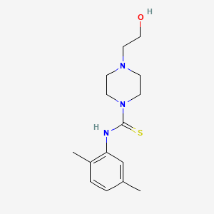 molecular formula C15H23N3OS B5692880 N-(2,5-dimethylphenyl)-4-(2-hydroxyethyl)-1-piperazinecarbothioamide 